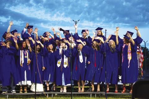 Waving high school good-bye
