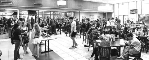 Area high school students competing in Seminole State College’s 52 nd annual Interscholastic Meet gather in the E.T. Dunlap Student Union. Photo/SSC