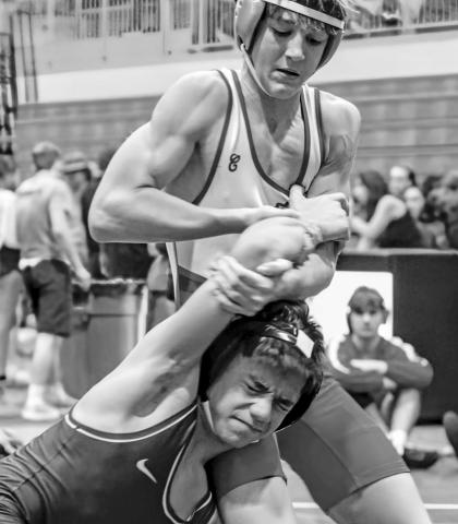 Wrestlers medal at Cushing
