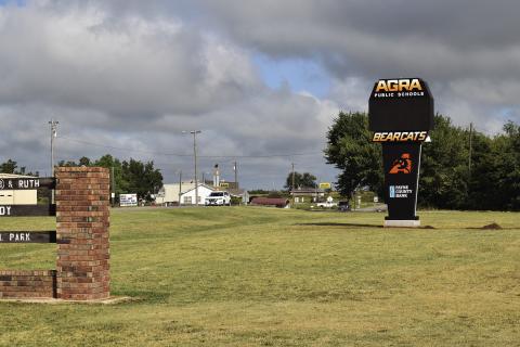 New sign for Agra schools